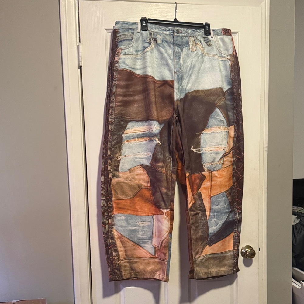 Micas Patchwork Distressed Jeans 3X